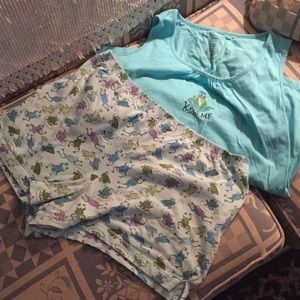Adorable tank/shorts pj frog set